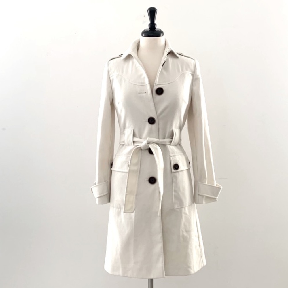 Via Single Breasted Belted Trench Coat - Picture 2 of 5